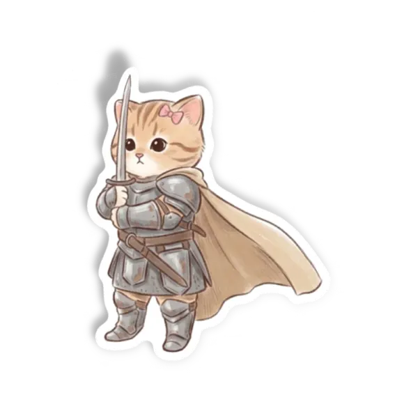 Adesivo Knight Kitten, Memes e Humor