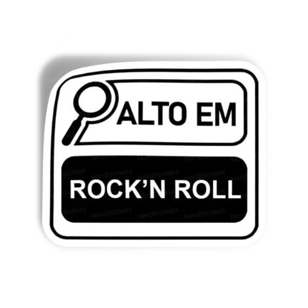 Adesivo Alto Em Rock'n Roll, Design