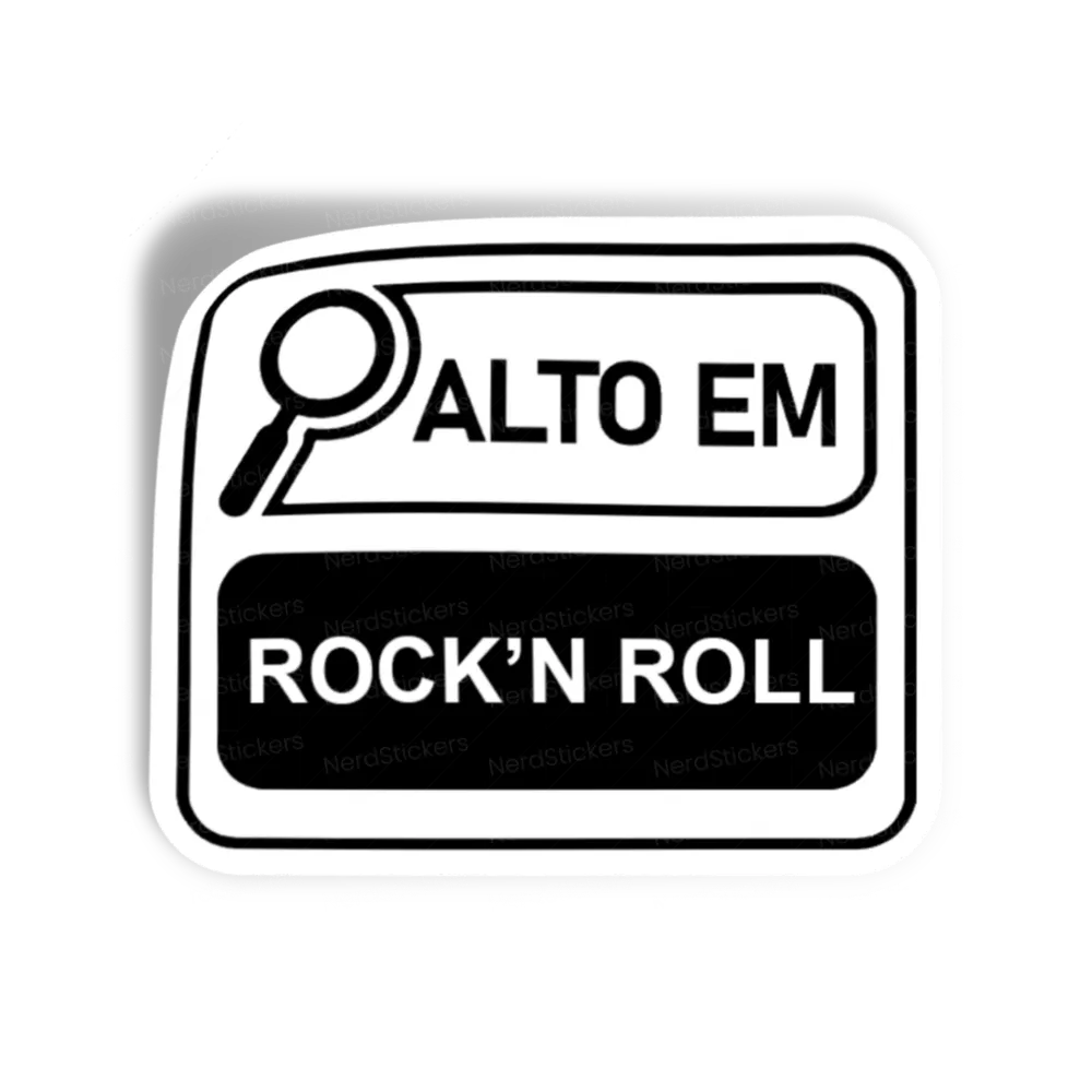 Adesivo Alto Em Rock'n Roll, Design