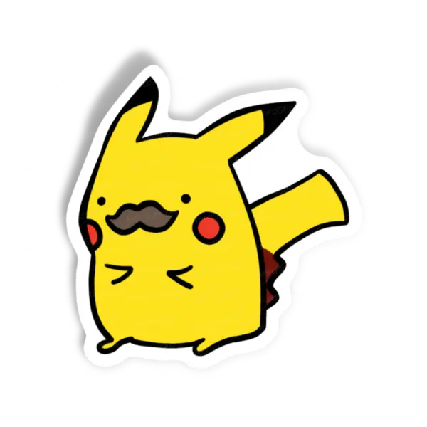 Adesivo bigode pika, Anime e Mangá