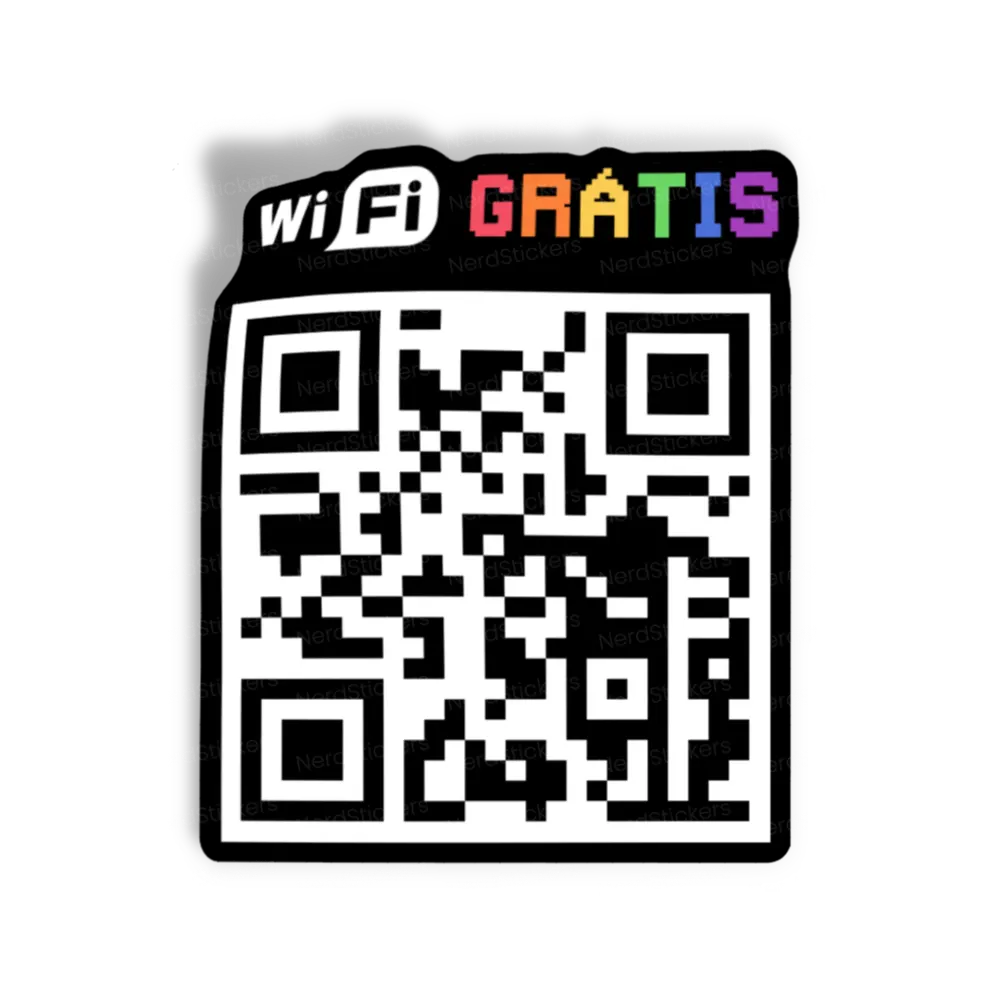 Adesivo Wifi Gratis- Pegadinha, Design
