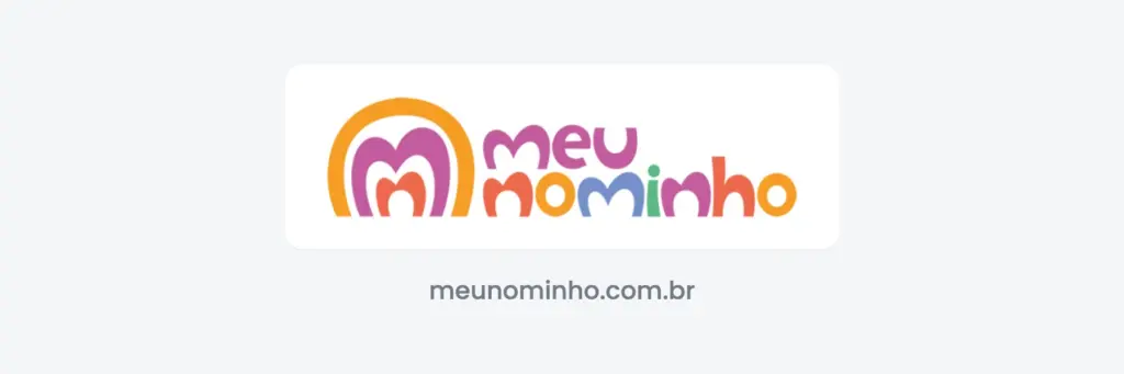 Logo da MeuNominho, como aparece no site da loja