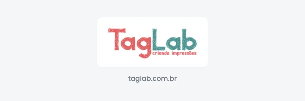 Logo da TagLab, como aparece no site da loja